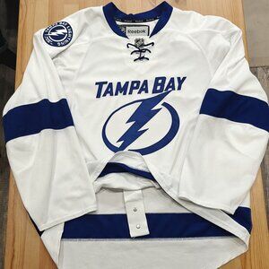 AUTHENTIC TAMPA BAY LIGHTNING AWAY REEBOK EDGE 2.0 NHL HOCKEY JERSEY SIZE 56